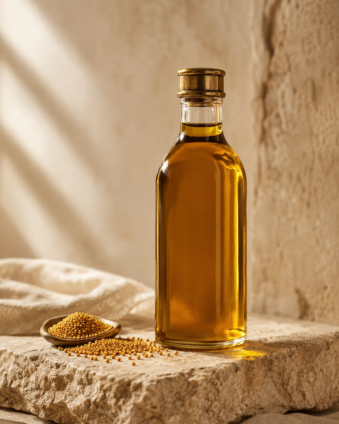 Kachi Ghani Mustard Oil — Stone-crushed, unheated, poured pure — the everyday oil of every Punjabi kitchen.